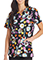 Cherokee Women's Ladybug Garden Print V-Neck Scrub Top