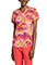 Cherokee Genuine Women's Floral Wash Print Scrub Top