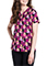 Cherokee Genuine Women's Tails Of Love Print V-Neck Top