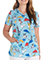 Cherokee Women's Rainy Day Paws Print Scrub Top