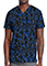 Cherokee Unisex V-Neck Print Top in Dabbling In Paint