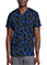 Cherokee Unisex V-Neck Print Top in Dabbling In Paint