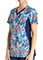 Cherokee Prints Women's Pretty Fly Tie Dye Print Scrub Top