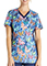 Cherokee Prints Women's Pretty Fly Tie Dye Print Scrub Top