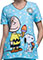 Tooniforms Women's Chill Charlie Brown Printed V-neck Top