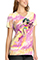 Cherokee Licensed Women's V-Neck Print Top in Tiger Tie Dye