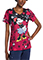 Cherokee Licensed Women's V-Neck Print Top in Mighty Minnie