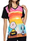 Tooniforms Women's Sunset Charlie Brown Print V-Neck Top