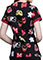 Tooniforms Disney Women's Minnie Patches Printed V-neck Top