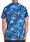 Cherokee Tooniforms Unisex Star In The Night Print Scrub Top