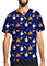 Cherokee Licensed Unisex V-Neck Print Top in Doctor Cookies