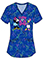 Cherokee Licensed Women's V-Neck Print Top in Flow With The Bow