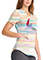Cherokee Licensed Women's V-Neck Print Top in Vibe With The Tide