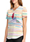 Cherokee Licensed Women's V-Neck Print Top in Vibe With The Tidep