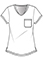 Cherokee Licensed Women's Rounded Print V-Neck Top in Celestial Stitch