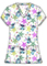 Cherokee Licensed V-Neck Top Unisex in Star Flower Stitch