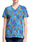 Cherokee Licensed V-Neck Top Unisex in Bouncy Brush