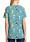 Cherokee Licensed Print Unisex V-Neck Top in Bluey BBQ