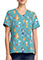 Cherokee Licensed Print Unisex V-Neck Top in Bluey BBQ