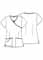 Dickies HipFlip Junior Fit Coral Gables Mock Wrap Scrub Top