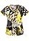 Dickies Women's African Safari Junior Fit V-Neck Printed Scrub Top