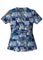 Clearance Sale! Dickie Enzyme Washed Junior Fit Mock Wrap Whoo That! Printed Scrub Topp