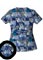 Clearance Sale! Dickie Enzyme Washed Junior Fit Mock Wrap Whoo That! Printed Scrub Top