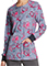 Dickies Women's Care Slow Much Prints Snap Front Warm-Up Jacket