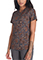 Dickies Prints Women's V-Neck Print Top in Western Floralp