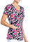 Dickies Women's Stripes And Posies Prints V-Neck Topp