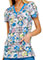 HeartSoul Womens Plaid About Me Babe Printed Scrub Top