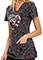 HeartSoul Womens V-Neck Floral Ever In My Heart Scrub Topp