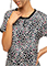 Heartsoul Women's Forever Wild At Heart Print Scrub Top