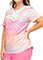 HeartSoul Break On Through Women's Retro Rainbow Print Scrub Top
