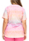 HeartSoul Break On Through Women's Retro Rainbow Print Scrub Top