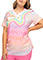 HeartSoul Break On Through Women's Retro Rainbow Print Scrub Topp