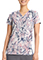 Healing Hands HH Purple Label Unisex Amanda Print Top in Serene Safari