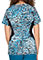 Healing Hands Women's Riviera Teal Jessi Print Scrub Top