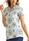 Healing Hands Purple Label Women's Water Color Medallion Print Scrub Top