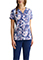 Healing Hands Purple Label Women's Jean V-Neck Print Top in Fantastical Dots