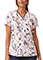 Healing Hands HH QUEST Amanda Women's Watercolor Botanical Print Scrub Top