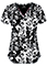 Infinity Prints Women's Blurred Blooms Print Scrub Top