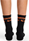 Cherokee Infinity Legwear Athletic Crew Socks in Black Vivid Orange