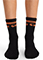 Cherokee Infinity Legwear Athletic Crew Socks in Black Vivid Orange