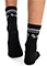 Cherokee Infinity Legwear Athletic Crew Socks in Black White