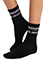 Cherokee Infinity Legwear Athletic Crew Socks in Black White
