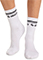 Cherokee Infinity Legwear Athletic Crew Socks in White Black