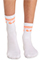 Cherokee Infinity Legwear Athletic Crew Socks in White/Vivid Orange