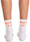 Cherokee Infinity Legwear Athletic Crew Socks in White/Vivid Orange
