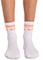 Cherokee Infinity Legwear Athletic Crew Socks in White/Vivid Orange